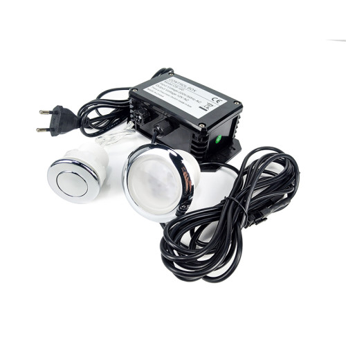 Lámpara LED para bañera L-95 | Cubierta de acero inoxidable de 92 mm, luz LED impermeable | Compra directa de fábrica