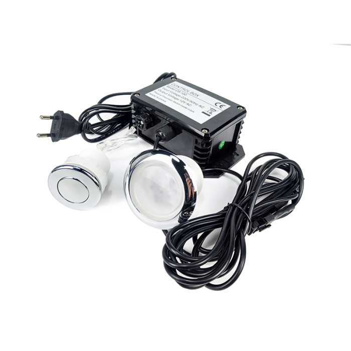 Lámpara LED para bañera L-95 | Cubierta de acero inoxidable de 92 mm, luz LED impermeable | Compra directa de fábrica