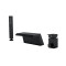 Bathtub Faucet Set LT-1293 | All Black Brass Durable Waterfall and Shower Head for Bath | Support OEM and ODM