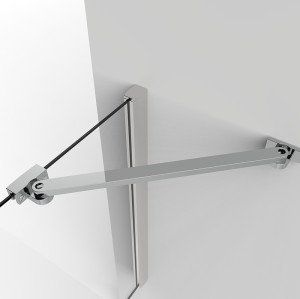 Shower Room Factory Wholesale Shower Rod LG-802 | Stainless Steel Shower Glass Support Bar