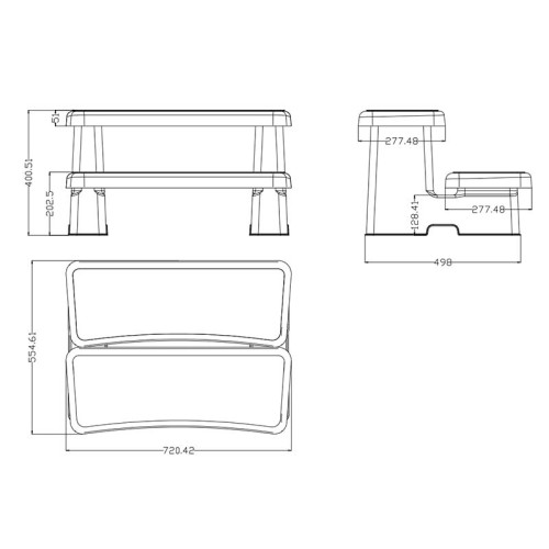 Whirlpool Bathtub Step Outdoor Swimming Pool Spa Hot Tub Steps DC2371