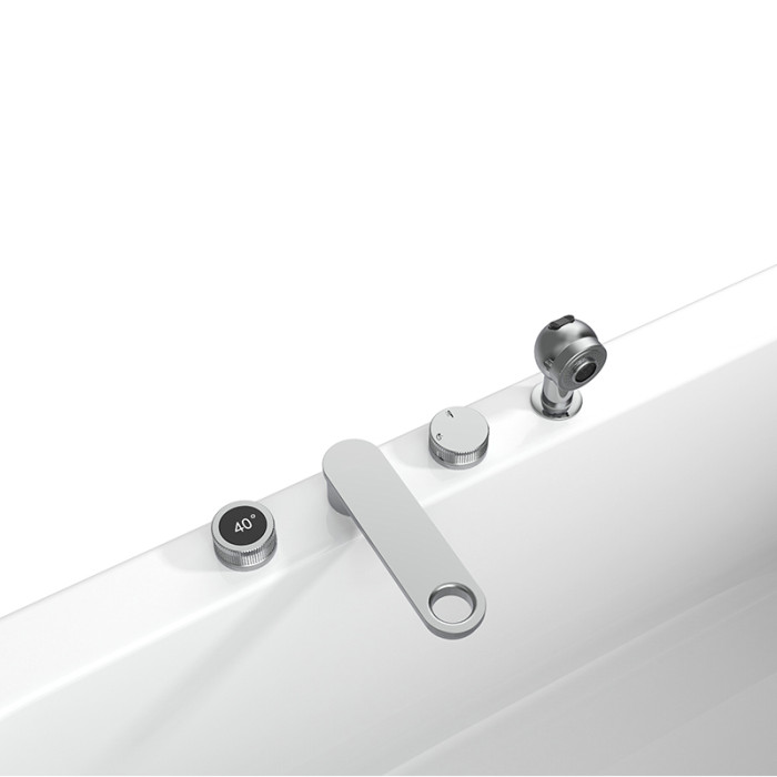 Bathtub Faucet Set LT2204 Wholesale | Chrome finished Brass Luxury Faucets for Hot Tub Whirlpool Hydrotherapy | Direct Sale from Factory