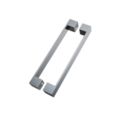 Shower Square Glass Handles LS-818 |  Lever Door Handle Lock Zn Alloy Glass Door Handle Factory