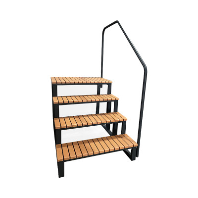 Hot Tub Ladder DC-900F4 | Safety Non-slip Bathtub Steps with Handrails | Factory Direct Sale