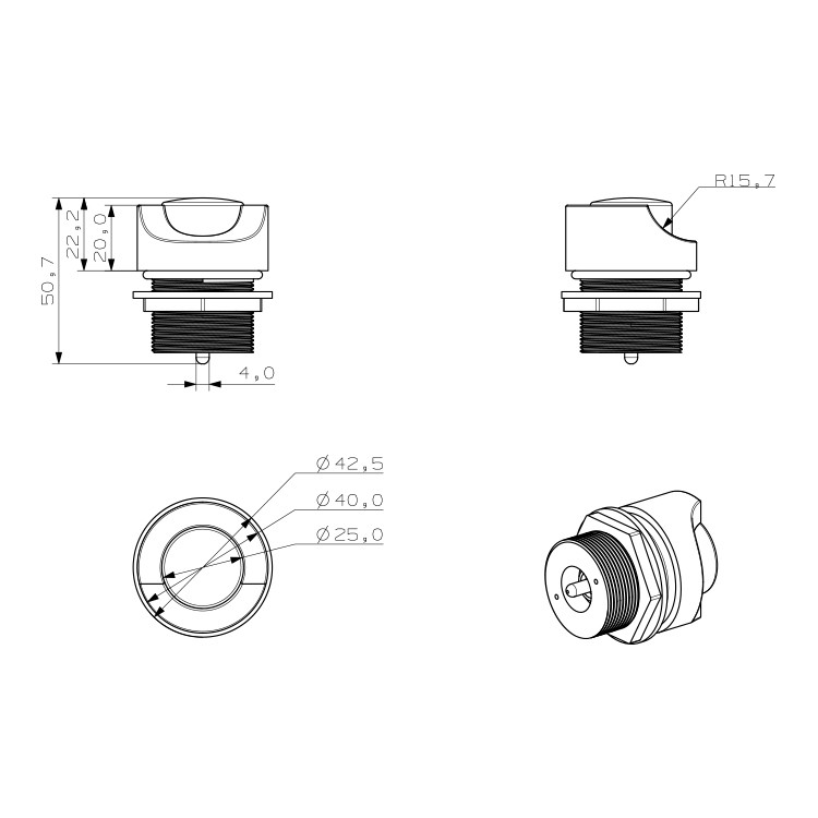 Bathtub Push Button Wholesale