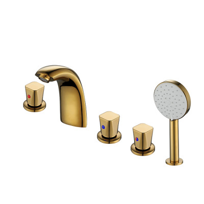 Bathtub Faucet Set LT-700G | Luxury Rustproof Golden Faucet Set for Jacuzzi Tubs | Top Manufacturer