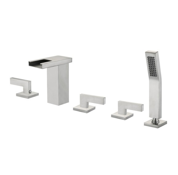 Bathtub Faucet Set LT-1351 Wholesale | Chrome Finished Faucet Kit for Massage Bathtub | Direct from Factory