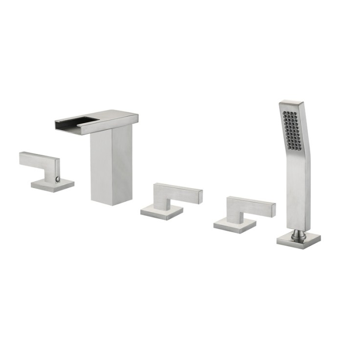 Bathtub Faucet Set LT-1351 Wholesale | Chrome Finished Faucet Kit for Massage Bathtub | Direct from Factory