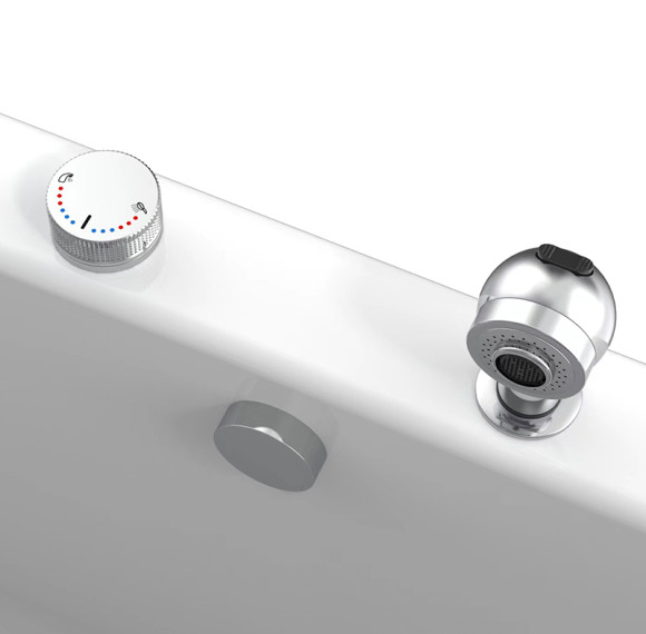 Bathtub Faucet Set LT2201 Wholesale | Brass Luxury Adjustable Freestanding Tap for Whirlpool Tub | Factory Direct Sale
