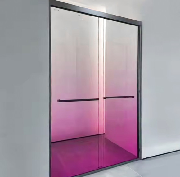 Shower Tempered Glass Pink Gradient |  Wholesale Shower Enclosure Toughened Laminated Glass for Bathrooms Suppliers