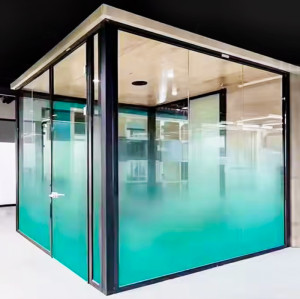 Shower Tempered Glass Factory Cyan Gradient | UV Printed Glass Tempered Laminated Glass for Shower and Glass Rooms
