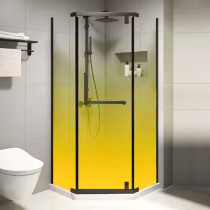 Shower Tempered Glass Yellow Gradient | Wholesale Tempered Glass for Easy Cleaning and Maintenance