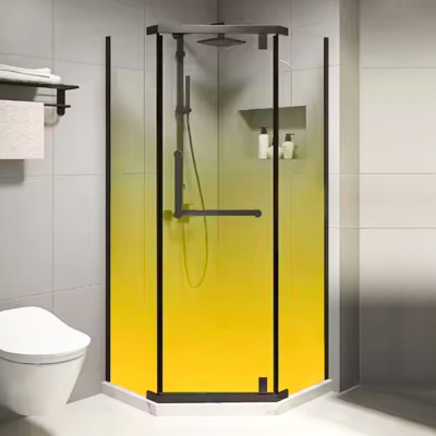 Shower Tempered Glass Yellow Gradient | OEM/ODM Custom Tempered Glass for Easy Cleaning and Maintenance