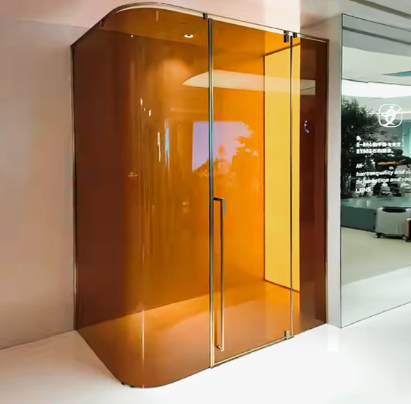 Shower Tempered Glass Tea Curved | Bulk Buying Curved Tempered Glass for Shower Enclosures