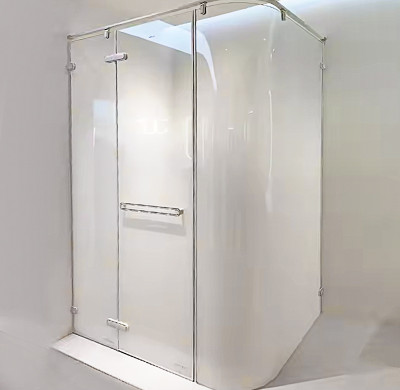 Shower Tempered Glass White Gradient Curved | Wholesale Frameless Curved Glass for Shower Room