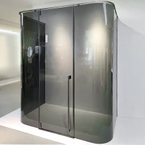 Shower Tempered Glass Gray Curved | Wholesale Durable and Safe Curved Glass for Premium Shower Room