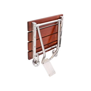 Shower Seat ZD-816 | Teak Wood Bath Bathroom Wall Mounted Folding Chair Non-slip Shower Chair Living Room Wall Hanging