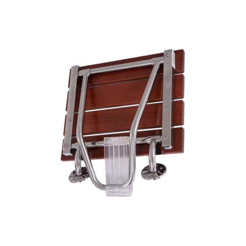 Shower Seat ZD-816 | Teak Wood Bath Bathroom Wall Mounted Folding Chair Non-slip Shower Chair Living Room Wall Hanging