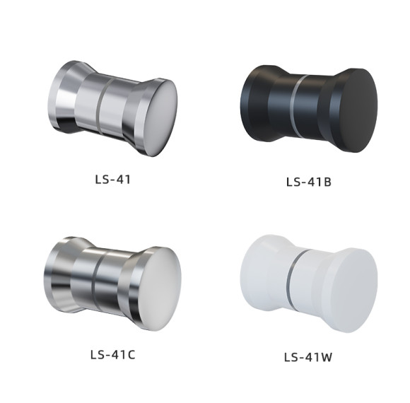 Shower Handle LS-41 Series | Bulk Buying Direct Sales Shower Glass Door Sliding Door Round Handle Shower Zinc Alloy Glass Single Hole Small Handle