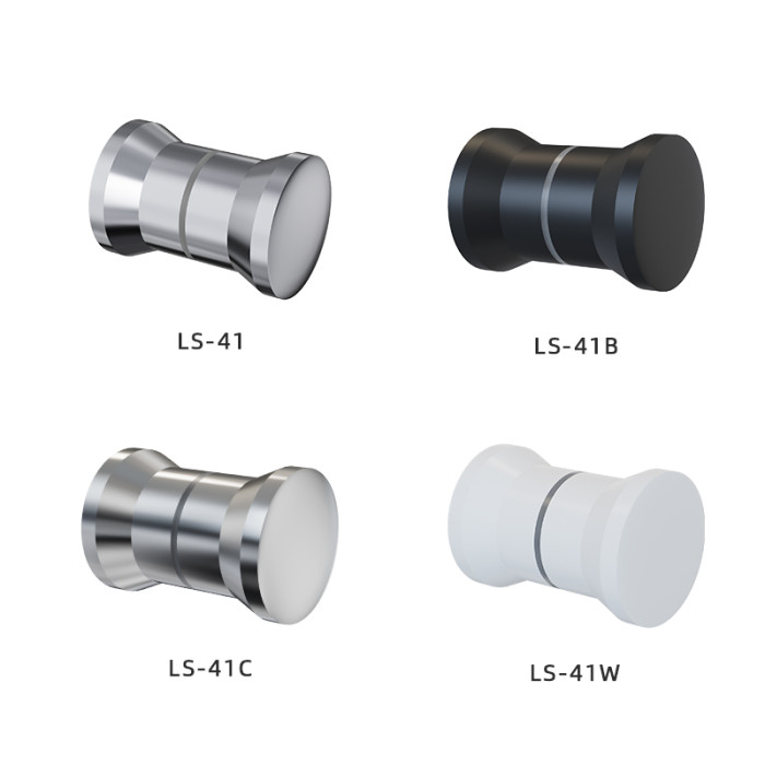Shower Handle LS-41 Series | Bulk Buying Direct Sales Shower Glass Door Sliding Door Round Handle Shower Zinc Alloy Glass Single Hole Small Handle