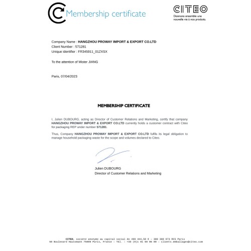 MEMBERSHIP CERTIFICATE