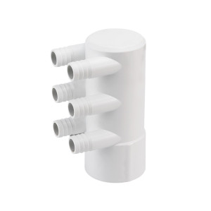 Spa Water Manifold P-3003 | Wholesale Customizable 6 Ports Hot Tub Manifold for Hot Tubs and Spas