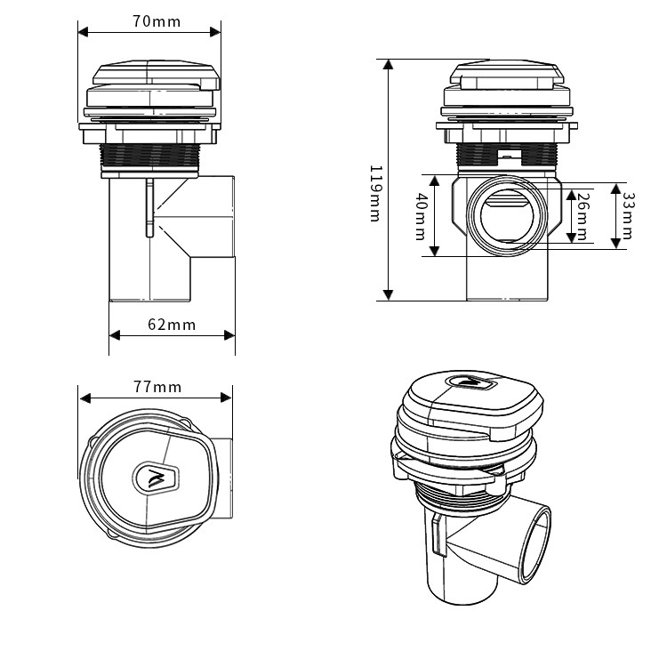 Spa Switching Valve Replacement for Wellis