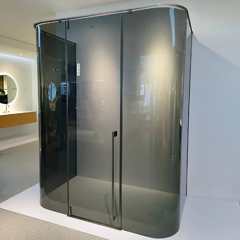 curved shower glass