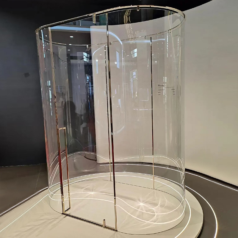 curved shower glass