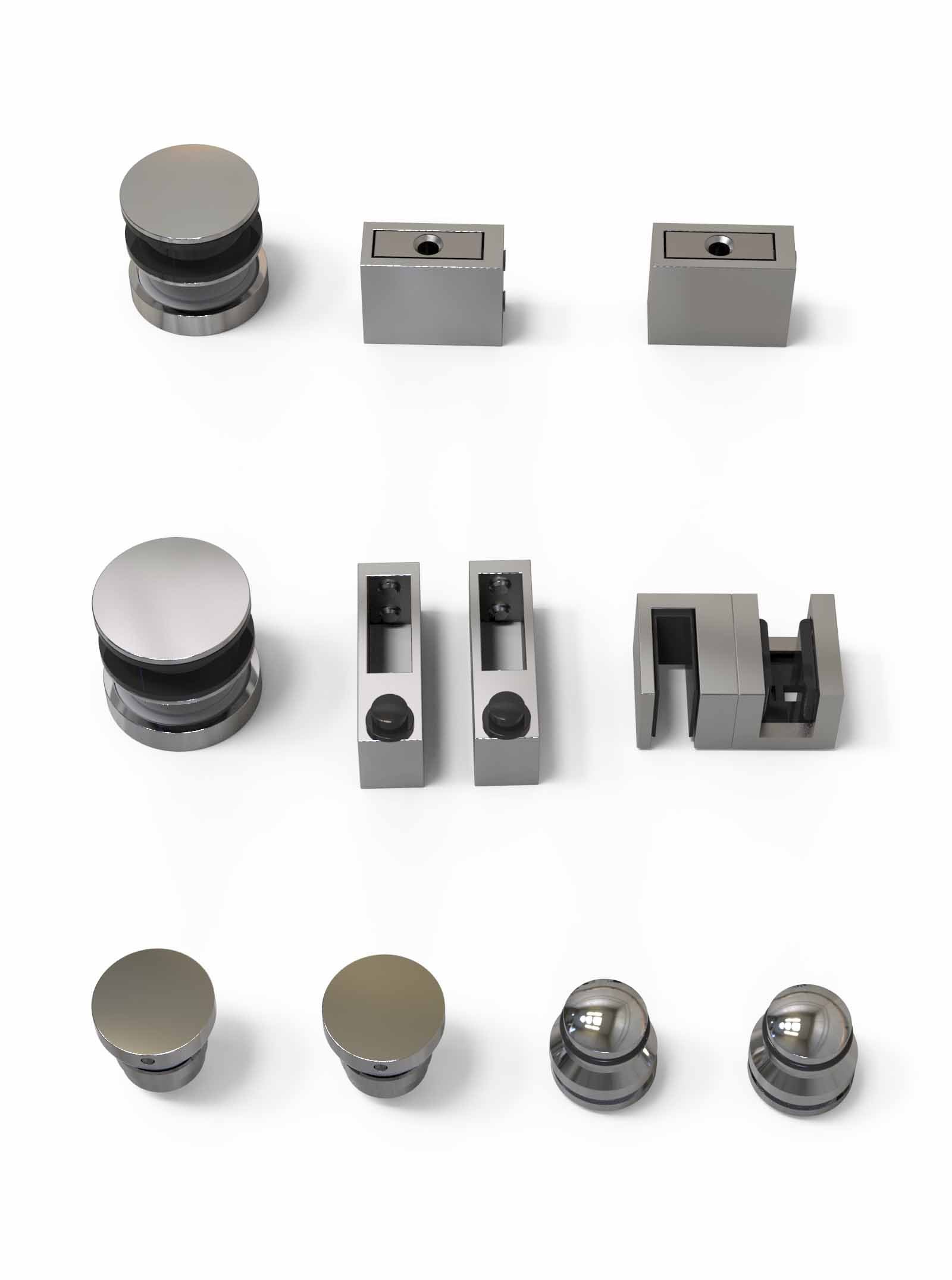 shower glass hardware