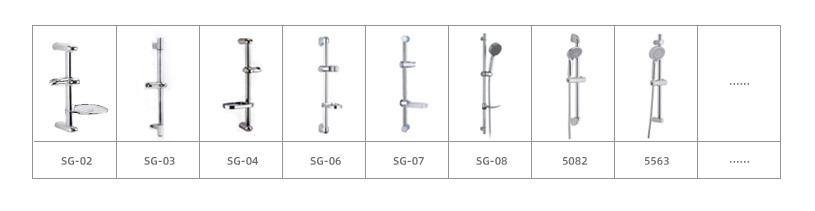 chrome shower rail set