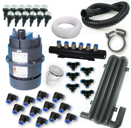 Sistema de aire para jacuzzi | Venta al por mayor | Kit de sistema de aire para spa de 12 chorros | Instalación rápida | Soplador de 300 W/700 W | Cubiertas de chorro de acero inoxidable 304/316 | Opciones de bucle de seguridad y válvula | Uso en jacuzzis interiores y exteriores