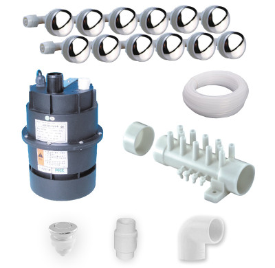 Hot Tub Air System | Bulk Order Wholesale \Complete Air Spa System with 12 Jet Outlets, 300W/700W Blower, Push Button Control & Full Connection Kit – For Comfortable Bubble Massage in Freestanding or Drop-in Tubs