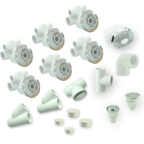 Hot Tub Jet System 1 WO | Only for Wholesale | 6-Jet Hydro Massage Kit with Air Control, Push Button, Suction Unit, Fittings & Plumbing Accessories – Designed for Whirlpool Bathtub Integration