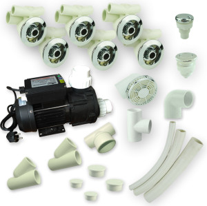 Spa Jet System | Wholesale | Powerful Whirlpool Jet System with 1HP/1.5HP Pump, 6 High-Flow Jets & Smart Plumbing Kit – Ideal for Deep Massage Integration in Spa Bathtubs