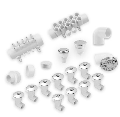 Spa Jet System | Wholesale from Factory | Targeted Microjet Spa System with 10 Back Jets, Dual Manifolds, Air Control & Streamlined Plumbing – Ideal for Precision Back Massage in Compact Spa Tubs
