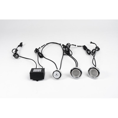 Hot Tub LED Lights Kit CP-58 | Wholesale | LED Spa Light Kit with 2 D63mm Stainless Steel Lamps | EU Transformer & Touch Sensor Panel | Waterproof Low Voltage Lighting for Whirlpool Bathtubs