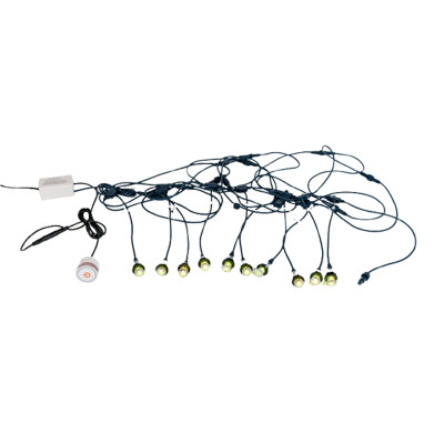 Bathtub Mini Lights System CS-401 | Only for Wholesale | Mini LED Lighting System for Bathtubs with 10pcs 19mm Stainless Steel Lights – Includes AR-14A Push Button, Control Box and Air Hose – Compact Color-Changing Solution for Spa Projects