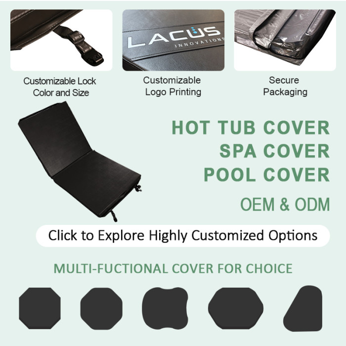 Customizable Hot Tub Cover | Wholesale Spa Cover and Roll-up Covers with Logo Printing, Color, Shape and Size Options | ODM and OEM Factory Supply