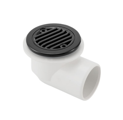 Spa Suction D-3812 | Wholesale | PVC Hot Tub Drain with Black ABS Front