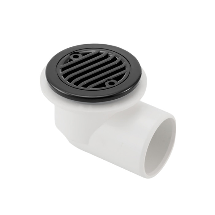 Spa Suction D-3812 | Wholesale | PVC Hot Tub Drain with Black ABS Front