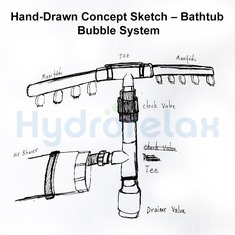 Bathtub Bubble System Sketch