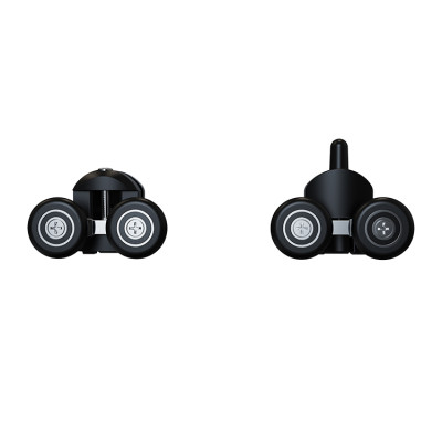 Shower Roller HL-613B | Wholesale | Black Plastic Glass Door Roller Set for Shower Room | Factory Bulk Supply