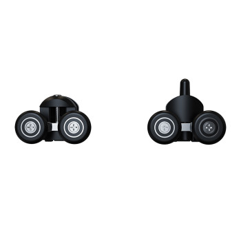Shower Roller HL-613B | Wholesale | Black Plastic Glass Door Roller Set for Shower Room | Factory Bulk Supply