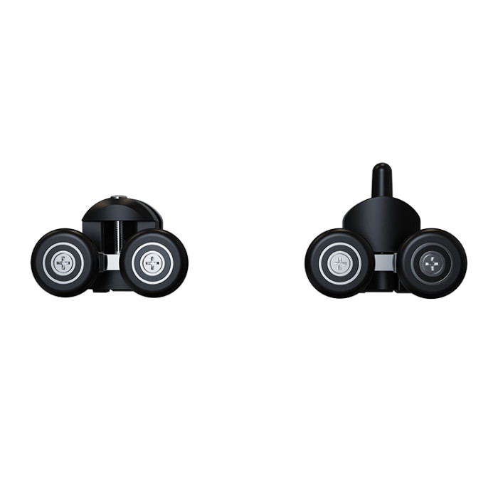 Shower Roller HL-613B | Wholesale | Black Plastic Glass Door Roller Set for Shower Room | Factory Bulk Supply