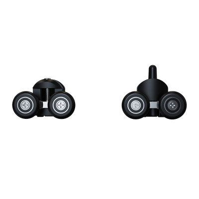 Shower Roller HL-613B | Wholesale | Black Plastic Glass Door Roller Set for Shower Room | Factory Bulk Supply