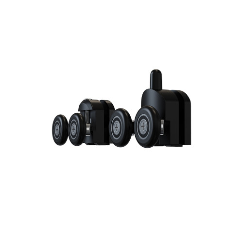 Shower Roller HL-613B | Wholesale | Black Plastic Glass Door Roller Set for Shower Room | Factory Bulk Supply