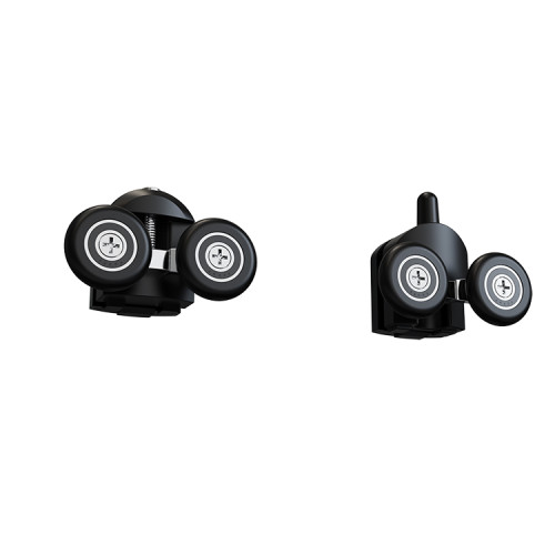Shower Roller HL-613B | Wholesale | Black Plastic Glass Door Roller Set for Shower Room | Factory Bulk Supply