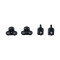 Shower Roller HL-25B | Wholesale | Durable Shower Room Black Plastic Roller | Factory Bulk Supply