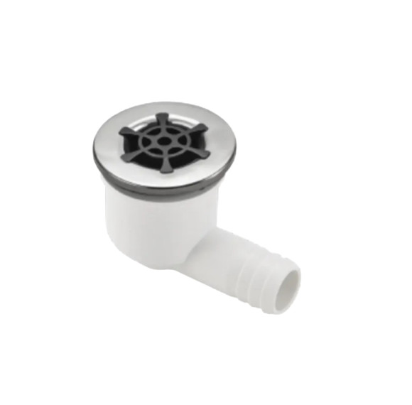 Spa Suction S-3809SA | Wholesale | 3/4" Spa Bottom Drain Assembly | RB Type | Stainless Steel + Black ABS Front | Bulk Order